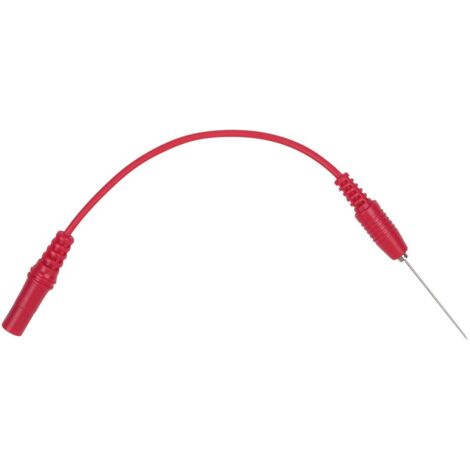 Toma de entrada de 4,0 mm con punta de comprobación de aguja, roja
