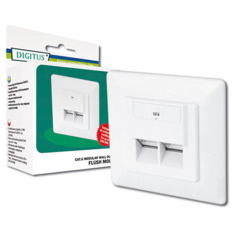 TOMA DE PARED CAT 6  MONTAJE EMPOTR