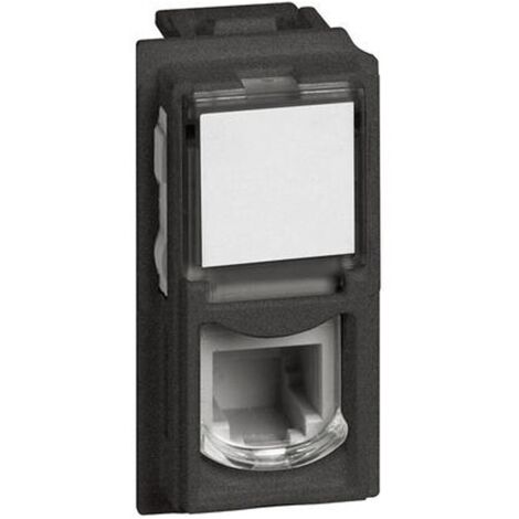 Toma de teléfono Bticino Living Now RJ11 4/6 K10 Negro KG4258RJ11