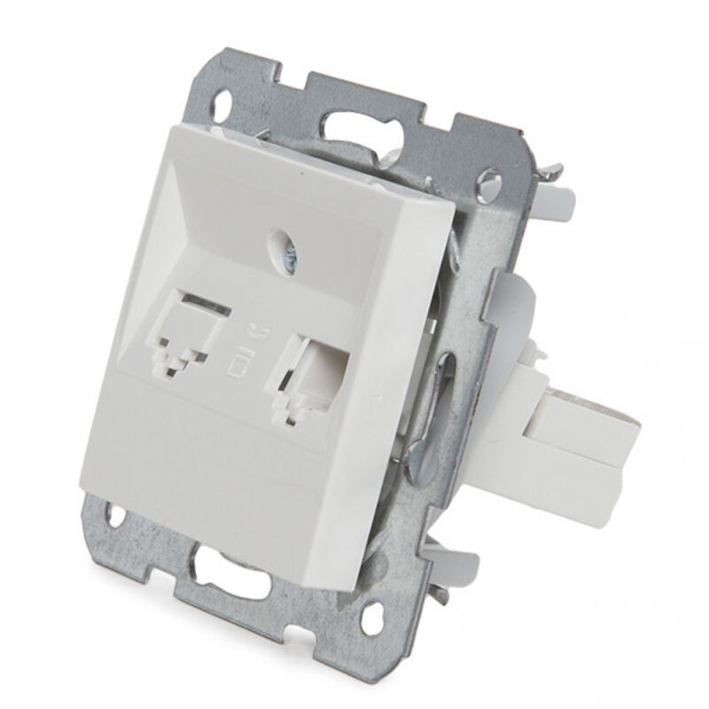 

Toma de Teléfono Panasonic Karre 1 X Rj11 - Bastidor Metálico Garras - Tapa Frontal Blanca (GH-90963613)