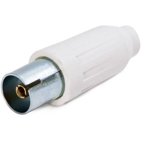 Toma de TV coaxial Master de 9,5 mm Blanco 00595