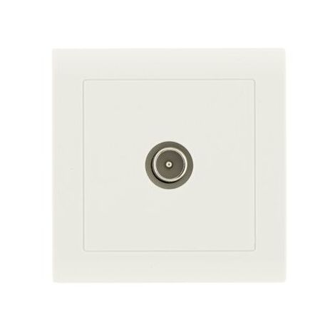 Toma de TV para montaje en superficie, completa Besto, color blanco ZENITECH