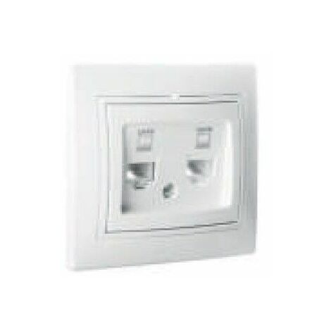 Toma doble de datos RJ45 categoría 6 83x81blanco SOLERA ERP88/2U