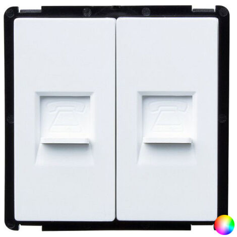 Toma Doble Teléfono Modern Blanco
