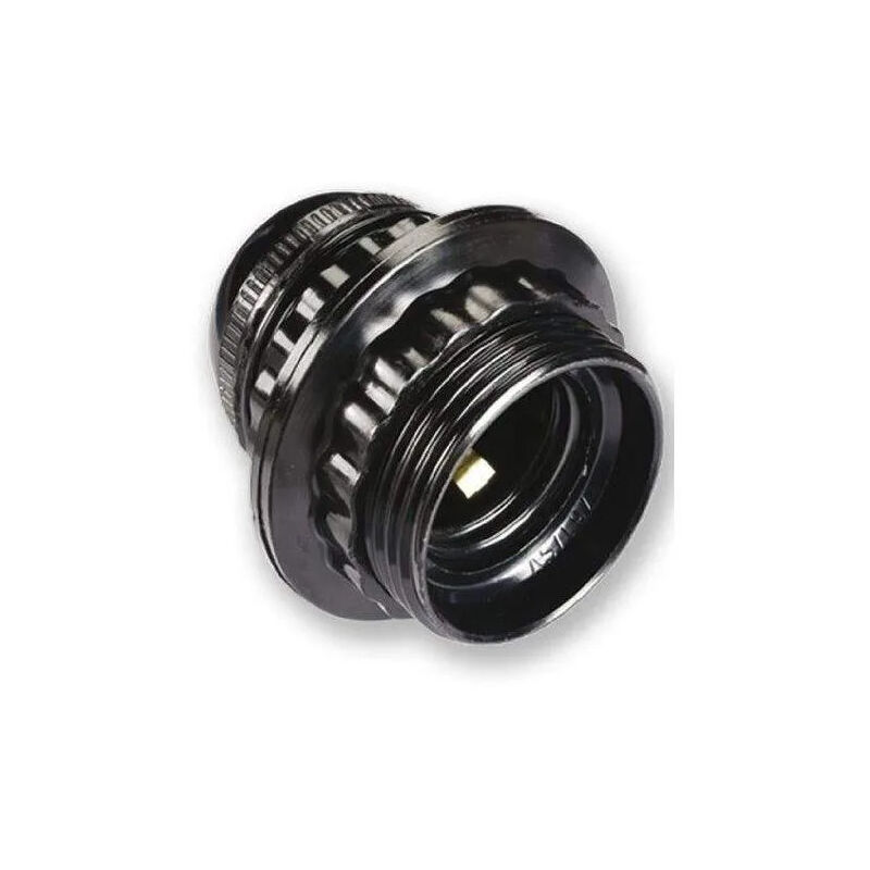 

Zócalo roscado negro E27 con anillo, diámetro 10, 150W, 4A, 250V