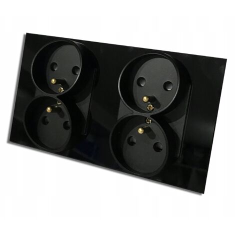 TOMA ELÉCTRICA DOBLE QUAD CRISTAL
