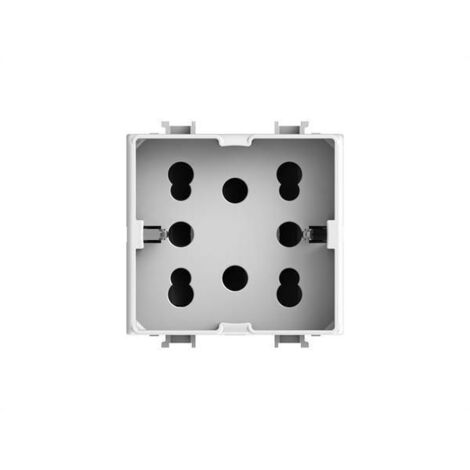 Toma Eléctrica Universal Bipaso y Schuko 10/16A 2 módulos Side 4Box para Bticino Matix 4B.AM.H21