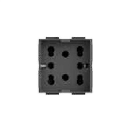Toma eléctrica universal bipaso y schuko 10/16A 2 módulos side 4Box para Living antracita 4B.L.H21