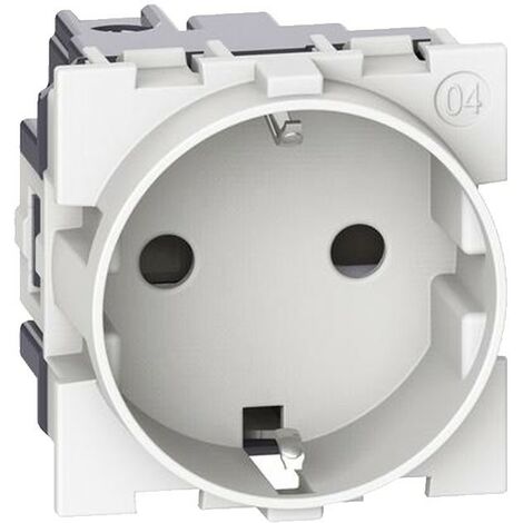 Toma Estándar Alemana Bticino Living Now color Blanco KW4141