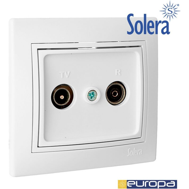 

Toma De Señal Para Tv Y Radio Color Blanco Monobloc 83X81Mm S. Europa Solera