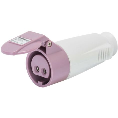 Toma móvil Gewiss 2P 16A IP44 violeta 24V GW62064