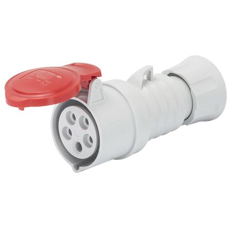 Toma móvil Gewiss 3P+E 16A IP44 rojo 380V GW62008H