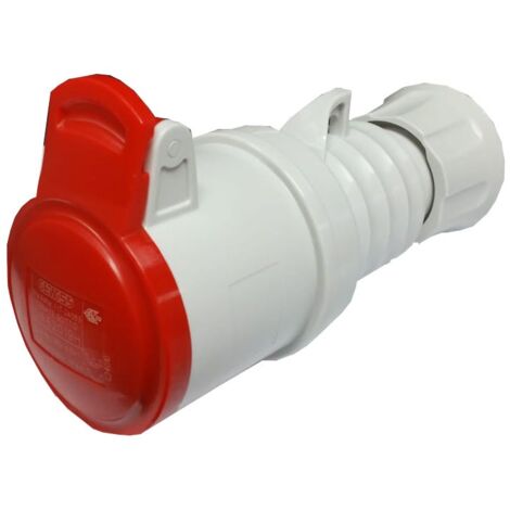 Toma móvil Gewiss 3P+E 32A IP44 rojo 380V GW62019H