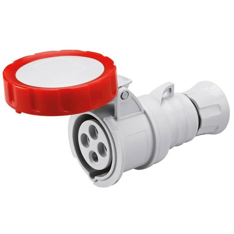 Toma móvil Gewiss 3P+E 32A IP67 rojo 380V GW62041H