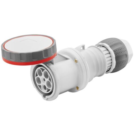 Toma móvil Gewiss 3P+N+E 125A IP67 rojo 380V GW62061H
