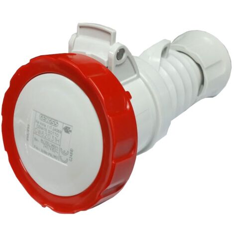 Toma móvil Gewiss 3P+N+E 16A IP67 rojo 380V GW62031H