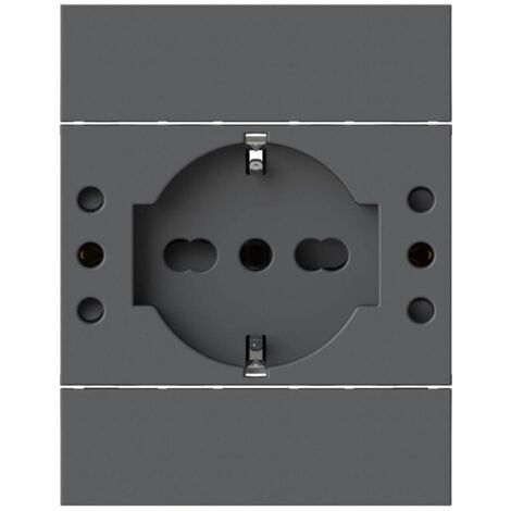 Toma multiestándar 4box p503 compatible bticino livingnow negro - 4bp503.kg