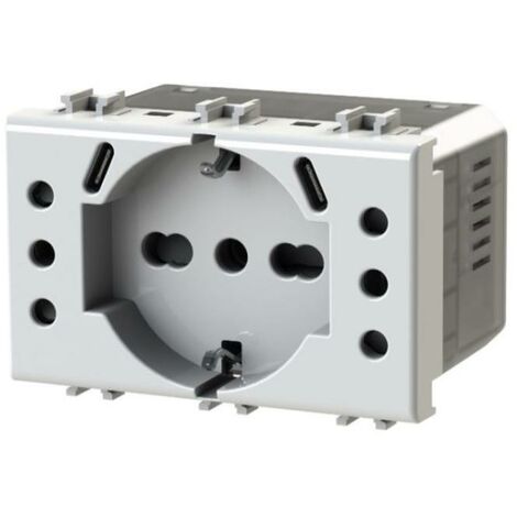 Toma multiestándar 4box usb p503 compatible bticino livinglight blanco - 4busbp503.n