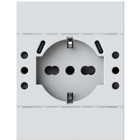 Toma multiestándar 4box usb p503 compatible bticino livingnow blanco - 4busbp503.kw