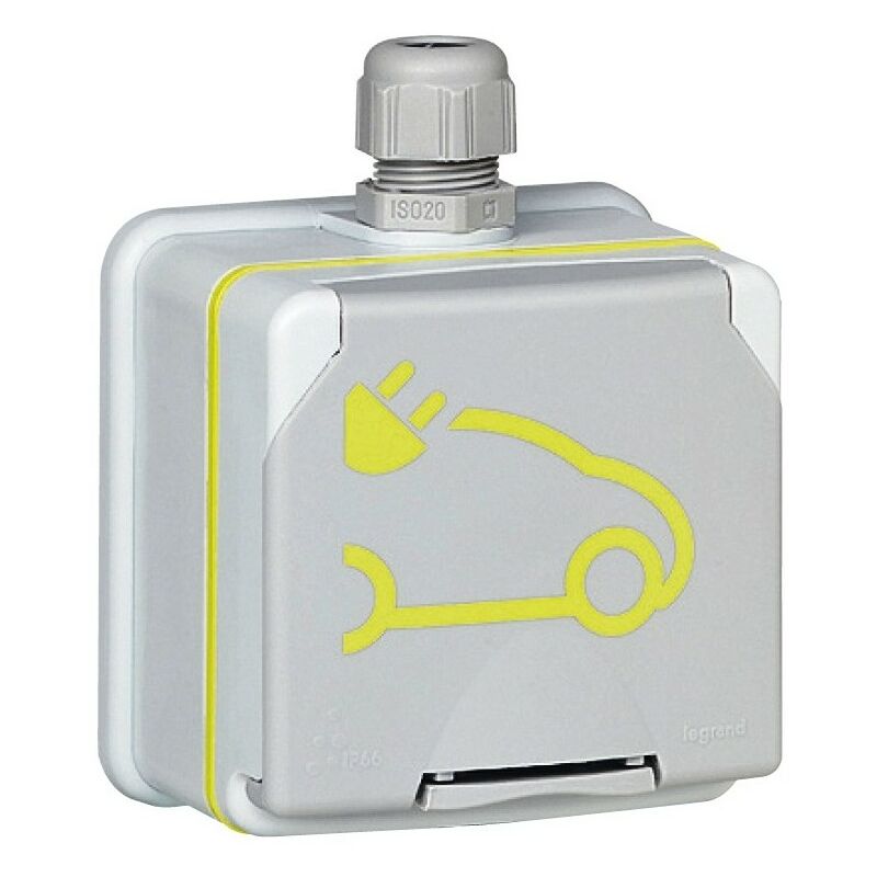 

Toma recarga vehiculo electrico Legrand 090472 2P+TT Green UP 3.2 kVA