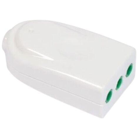 Toma recta Fanton 2P+T 10A P11 blanca 82560-E