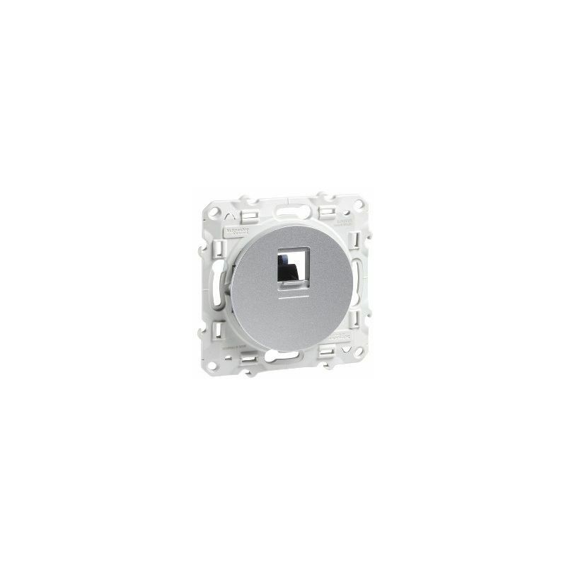 

Toma RJ45 Categoria 6 UTP Odace Plata SCHNEIDER S530475