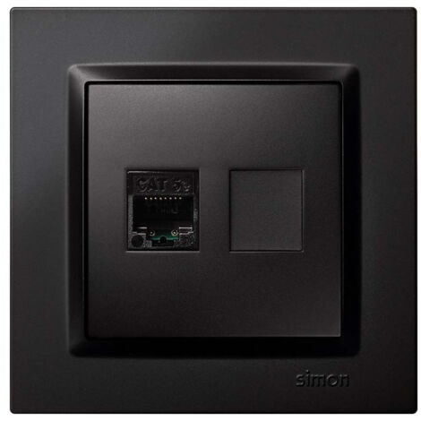 Toma rj45 simon s10 categoria 5e negro