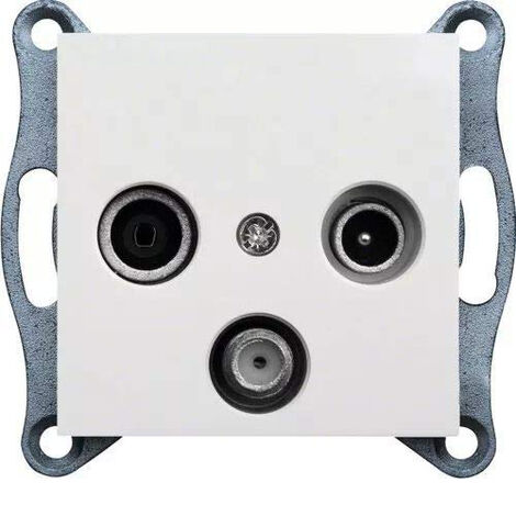 TOMA RTV-SAT, LUMINA, BLANCO POLAR HAGER WL3110
