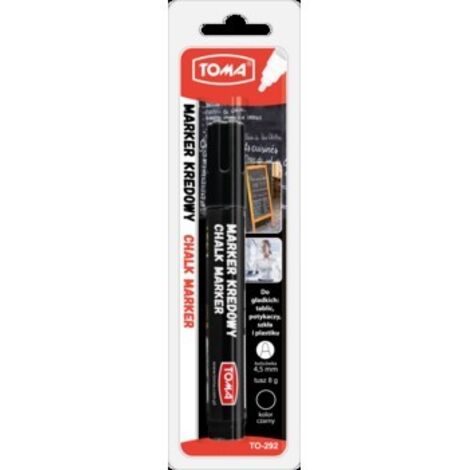 TOMA - Schwarzer Kreidemarker 4,5 mm - für Tafeln und Glas