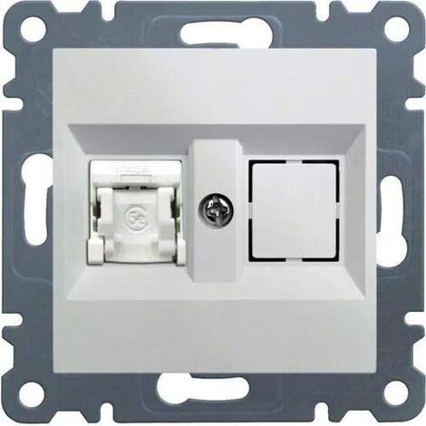 TOMA SIMPLE RJ45,CAT.5E,UTP,LU, BLPOLAR HAGER LUMINA2