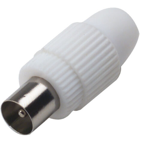Toma TV Coaxial Master Hembra Recta 9,5 mm Blanco 00595-F