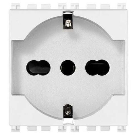 Toma universal Vimar Arke 10/16A 2P+E blanca 19210.