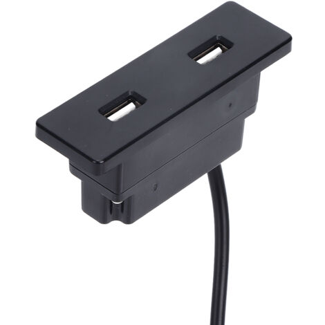 Toma USB empotrada de 5V, cable de 2,5 m, dos conectores, cable ABS para teléfonos móviles.