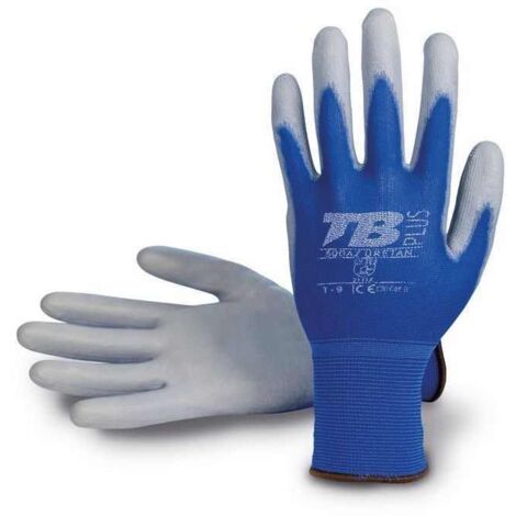 TOMAS BODERO GUANTES guante nylon azul 500az uretan-9 , guante nylon azul 500az uretan-9