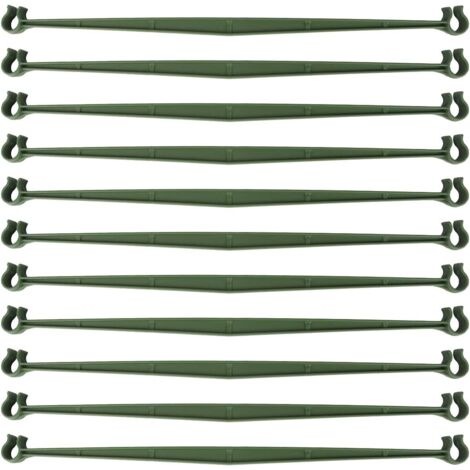 Tomato Cage Stake Arm, 50 Pieces, Expandable Trellis Connection, 30cm, with 2 Tomato Cage Buckles, Secures 11mm Diameter Plant Stakes