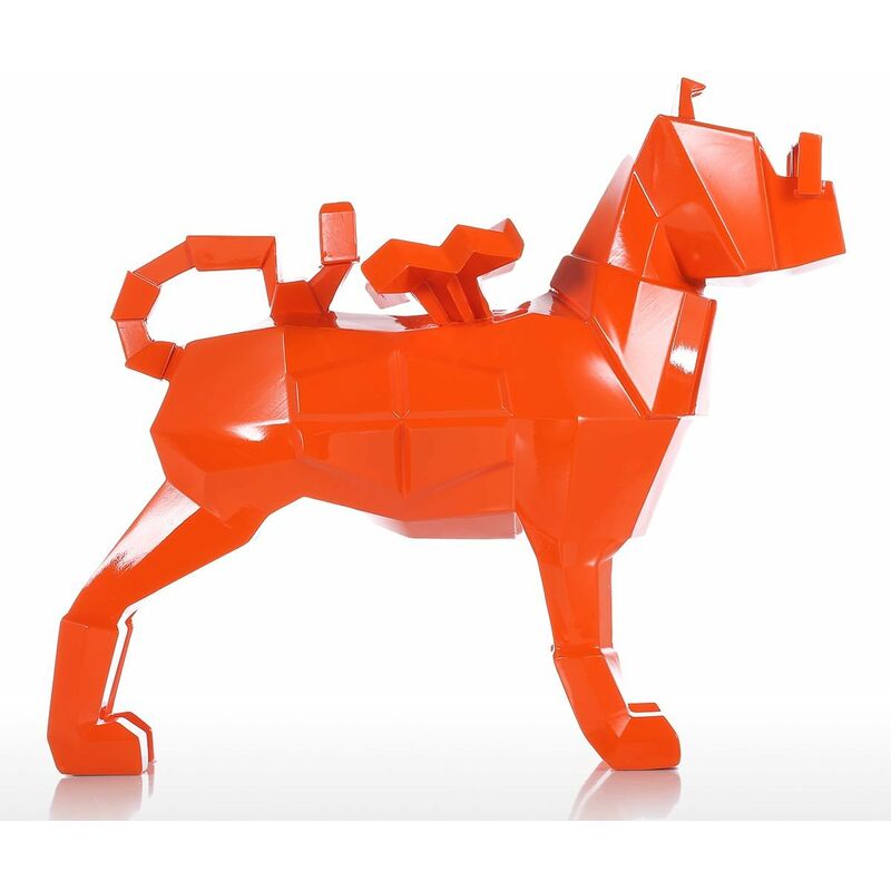

Tooarts - Gafas Tomfeel perro naranja escultura de resina de tamano pequeno decoracion del hogar estatuilla de arte moderno estatua de Animal fibra