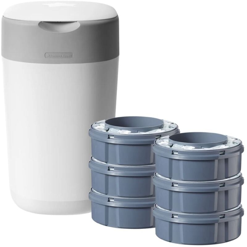 

Contenedor de pañales Twist & click con 6 recambios - Blanco - Tommee Tippee