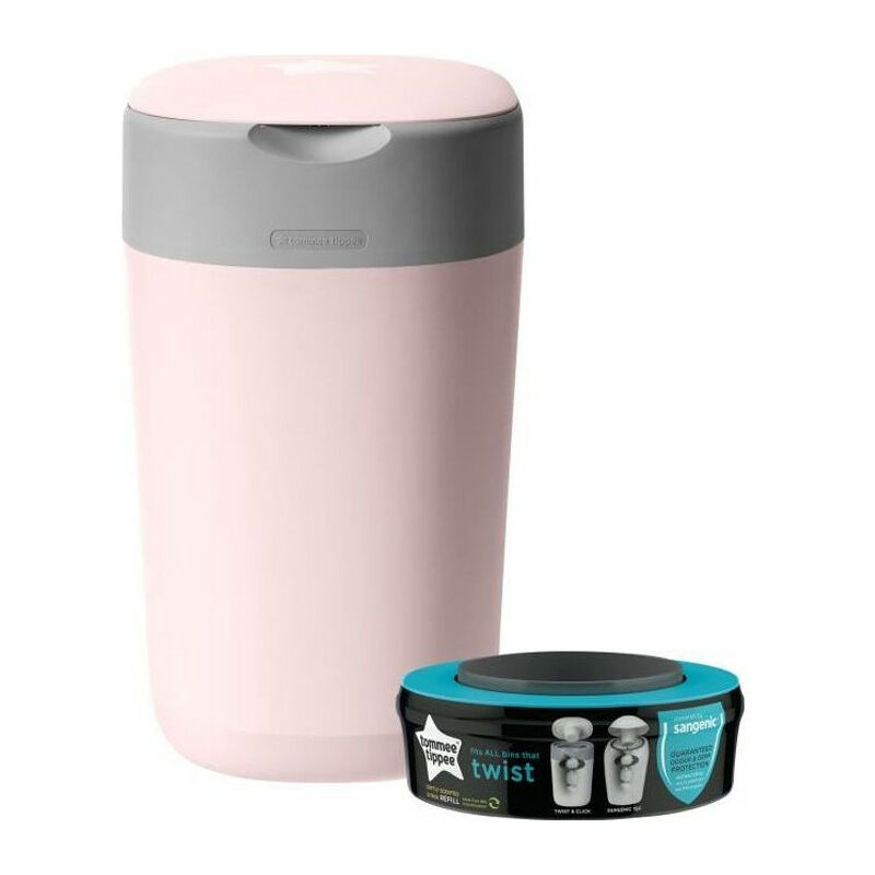 Poubelle a couches Twist and click Sangenic Tec Rose - Tommee Tippee