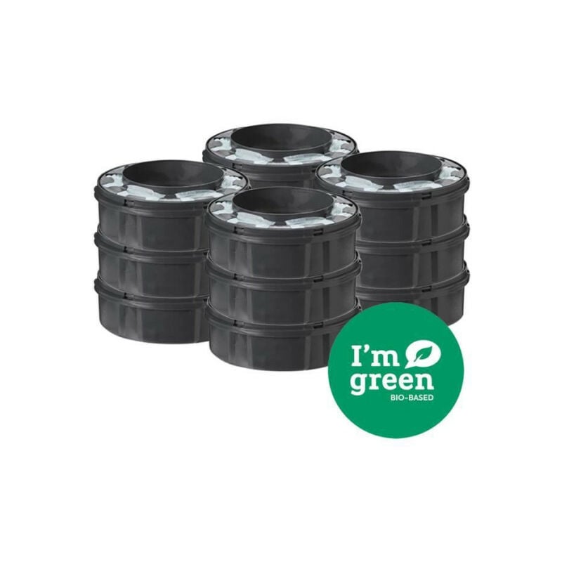 Recharges Poubelle a Couches Twist & Click avec greenfilm Antibactérien d'Origine Durable, Lot de 12 - Tommee Tippee