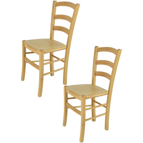 Tommychairs Set 2 Sillas Venice en haya color natural