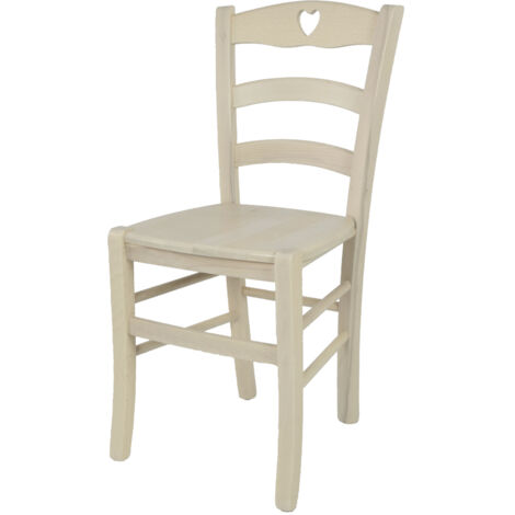 Tommychairs Silla Cuore en madera de haya anilina blanca
