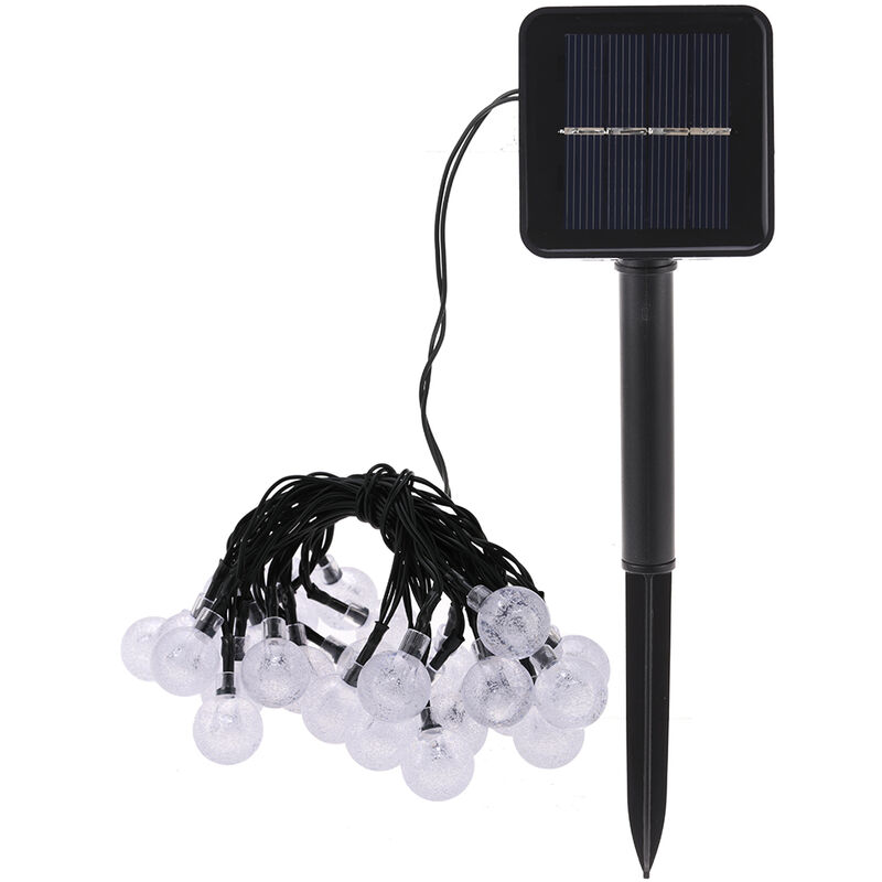 

6.35m 30 luces solares RGB hockey abulles cuerda de color hielo sensor de luz - Tomshine