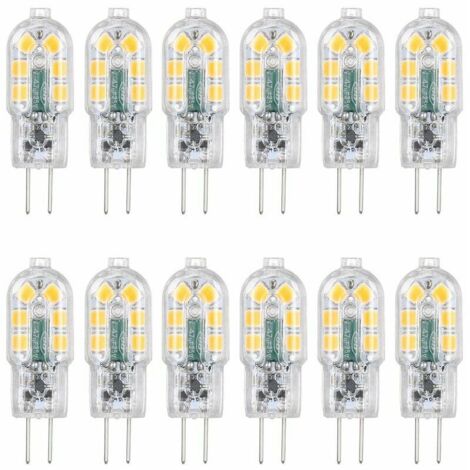 Tomshine AC/DC 12V 3W G4 Ampoule LED Remplacement équivalent d'une lampe halogène 30W Base à deux broches à économie d'énergie Ampoule incassable de remplacement Angle de faisceau 360° 160lm Non dimma