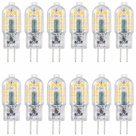 SovelyBoFan 10X G4 Ampoule halogene blanc chaud JC Capsule Bi-Pin Lampe Effacer 10 Watt 12v 