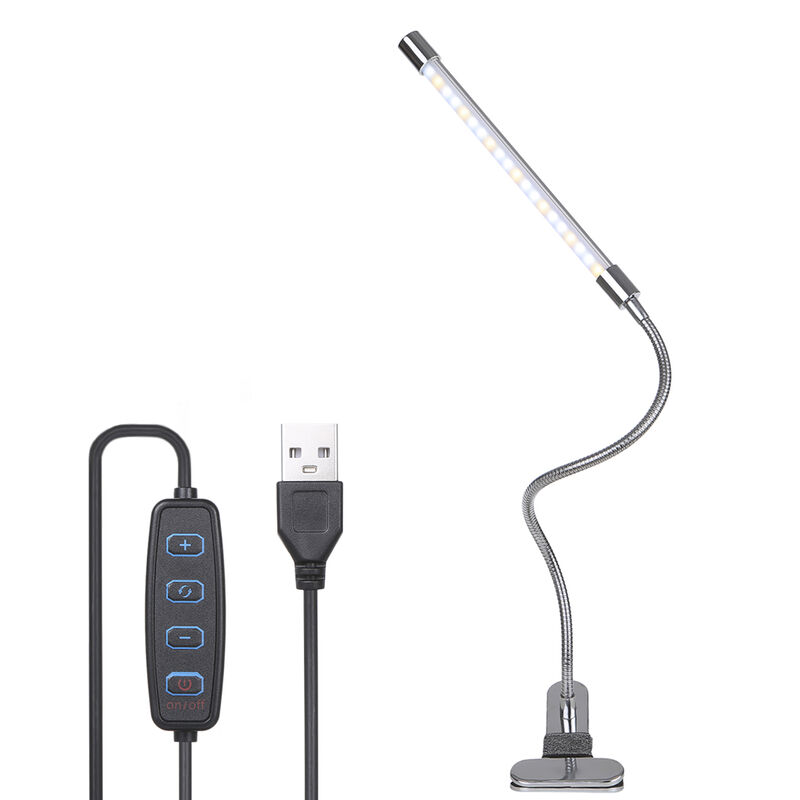 

Tomshine DC5V 20 LED abrazadera clip de la luz del escritorio USB Powered Temperaturas lampara de mesa 3 de color de 10 niveles ajustables de brillo