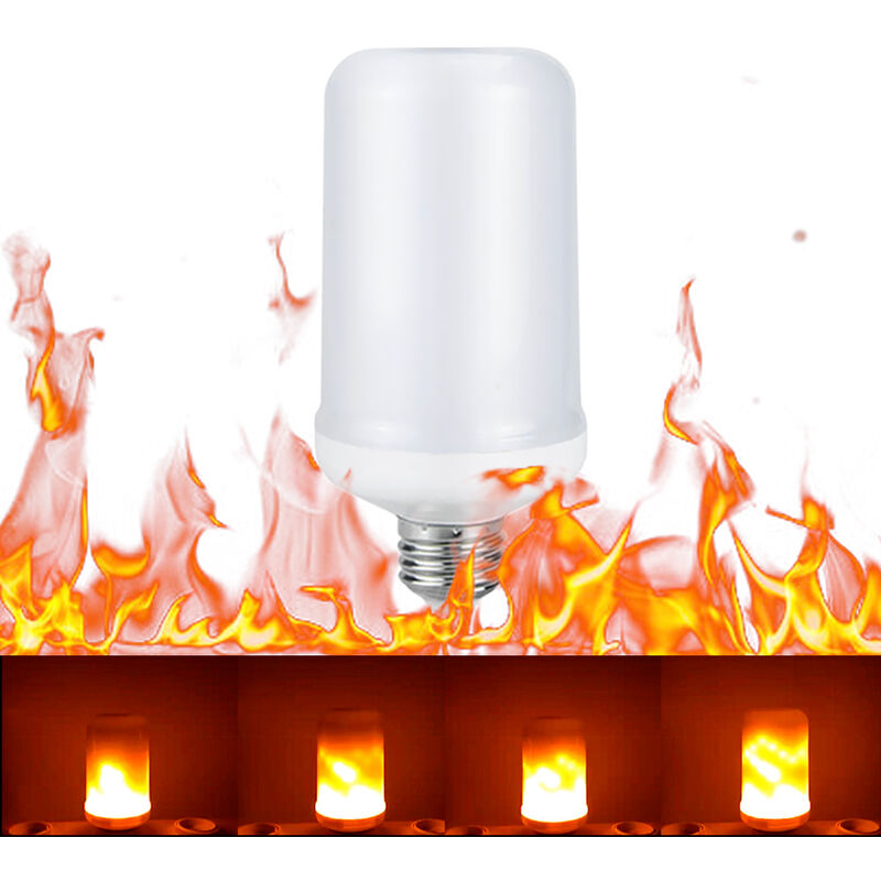 Tomshine LED Fire Effect Light Bulb Base Always Bright/Flame Flickering Mode SMD2835 Decorative Atmosphere Lamp, E27