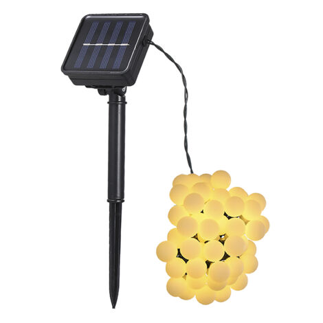 Tomshine Solaire 50 LED Guirlande Lumineuse IP44 Résistant à l'eau Extérieure Suspendue Guirlandes Maison Décoration Boule Guirlande Lampe , blanc chaud