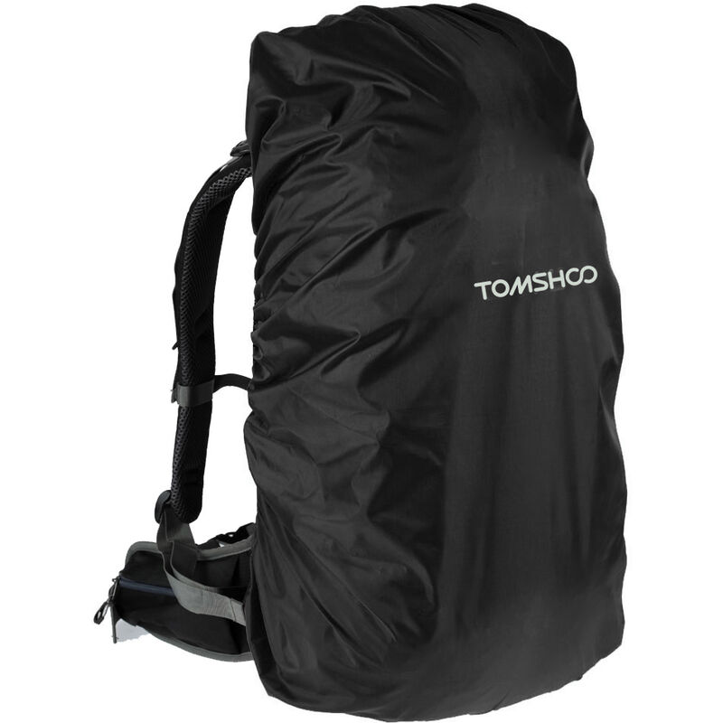 

TOMSHOO 40L-50L Funda impermeable para mochila para senderismo al aire libre Camping Viajar,Negro