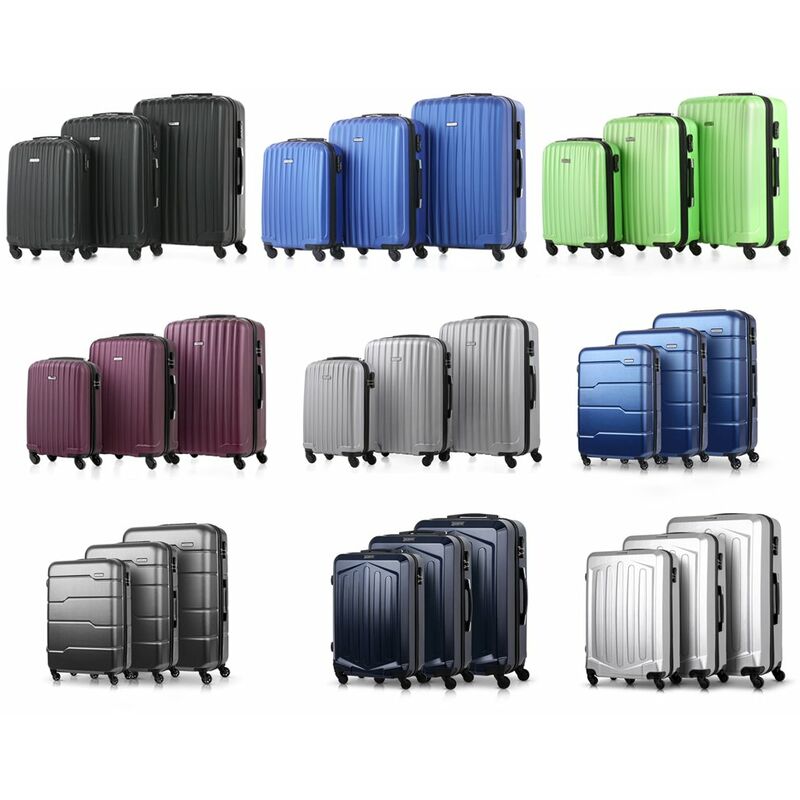 

TOMSHOO Luxury 3PCS Spinner Equipaje Set Carcasa dura 20 '/ 24' / 28 'Maleta de mano PC + Carro ABS con cerradura de combinacion,Azul zafiro