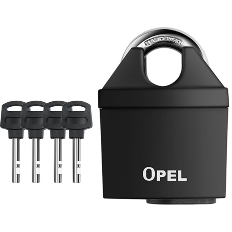 Tonchean - Cadenas Haute Sécurité [a Clé] [Boîtier en plastique pvc anti-poussière] [Extérieur - Anti-rouille] [Pack de 2] - Idéal pour les